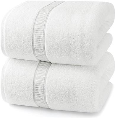 100% Cotton Velour Towels - Large Cotton Towels - Soft & Absorbant - Assorted Striped Colors in 30x60 inch
